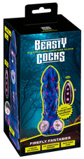Beasty Cocks Firefly Fantasies schokvibrator - Blauw