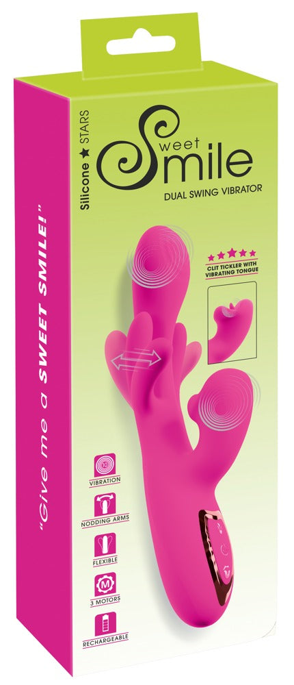 Sweet Smile Dual Swing vibrator - Roze
