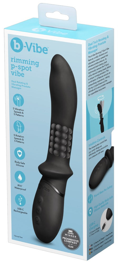 b-Vibe Rimming P-Spot Vibe anale vibrator - Zwart - b-Vibe - SKU: 54093650000