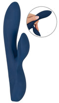 Magic Shiver Rabbit vibrator met 2 flexibele armen - Blauw