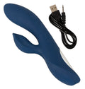 Magic Shiver Rabbit vibrator met 2 flexibele armen - Blauw