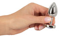 Magic Shiver Butt plug met edelsteen - Zilver