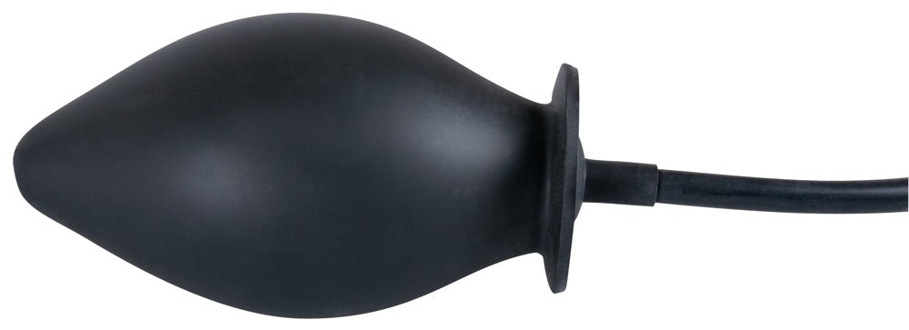 Zwarte Opblaasbare Dildo Butt Plug