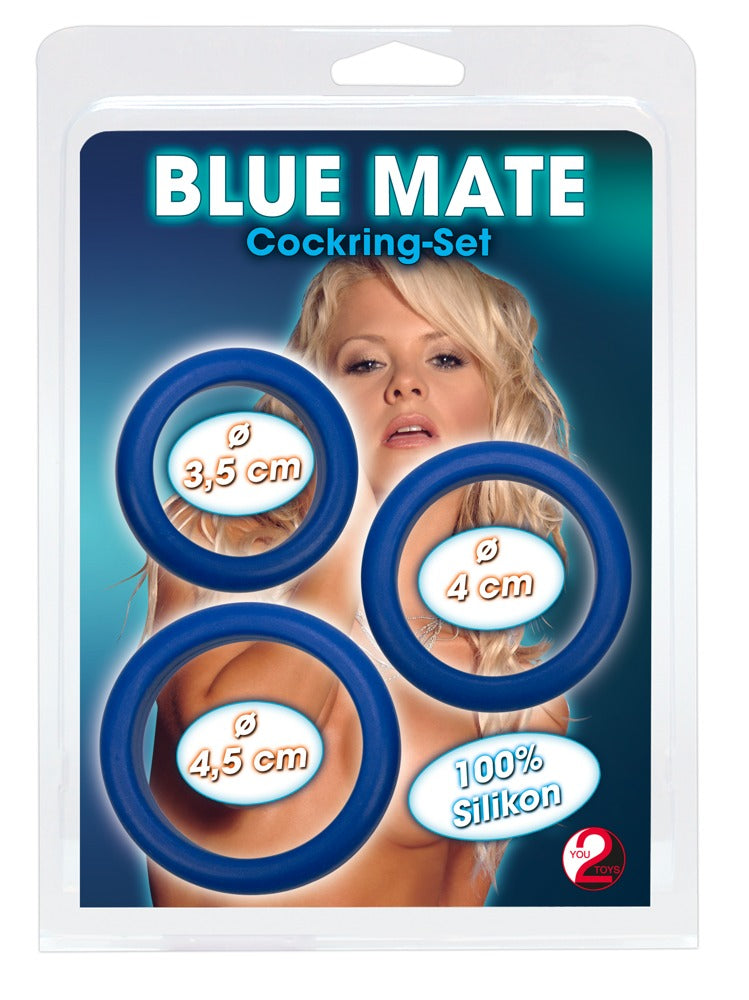 Cock Ring Trio "Blue Mate