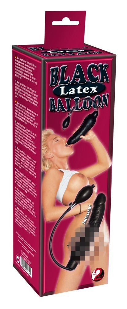 Zwarte latex ballon