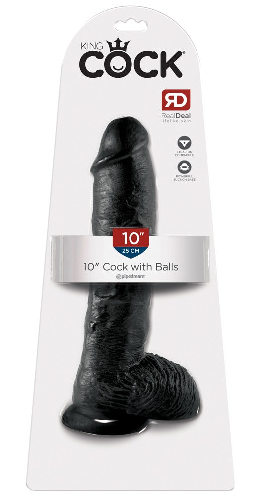 10" Dildo met Ballen