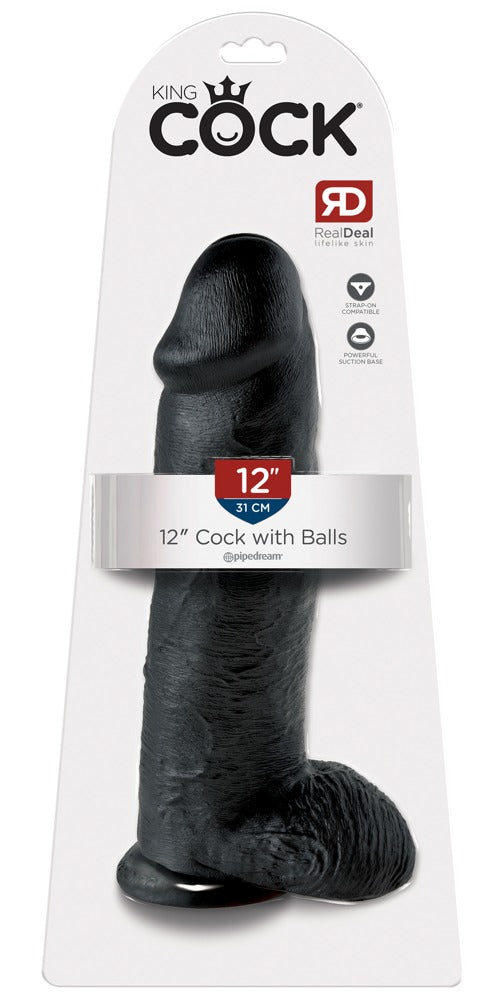 12" Dildo met Ballen