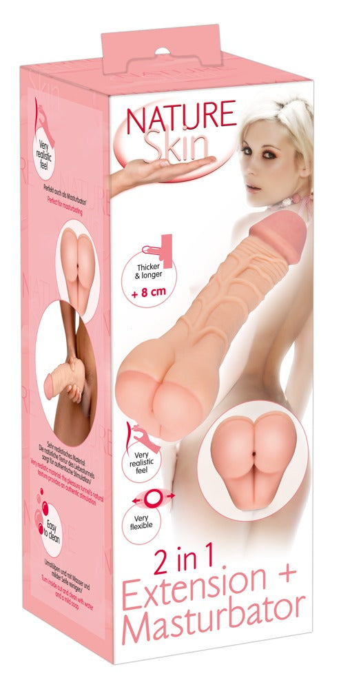 2 in 1 Verlenging + Masturbator