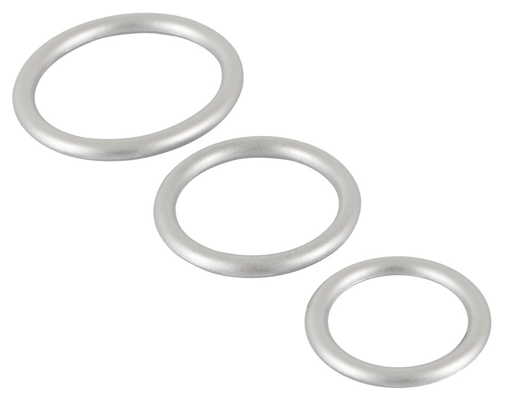 Metalen Silicone Cock Ring Set