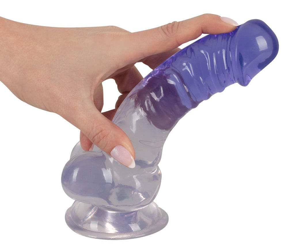 Doorzichtige Dildo met Ballen