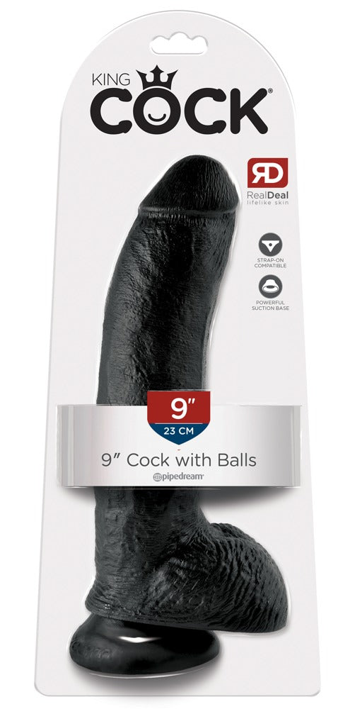 Cock 9" met ballen - King Cock - SKU: 5420160000