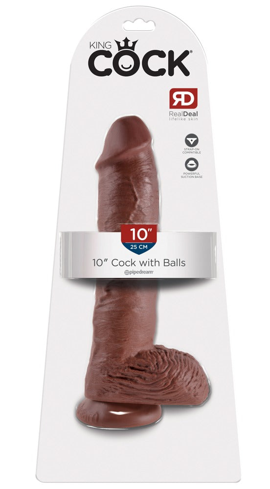 10" Dildo met Ballen