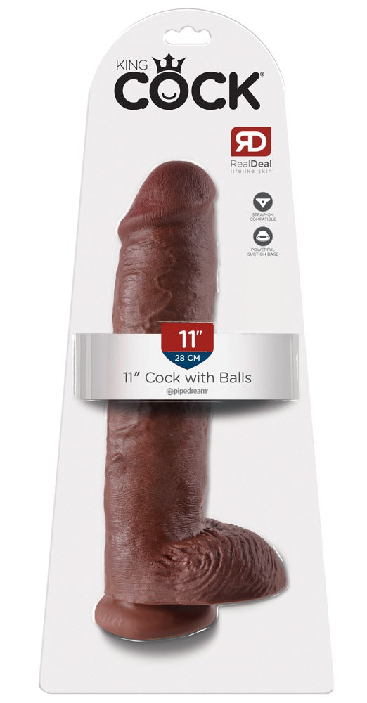 11" Dildo met Ballen