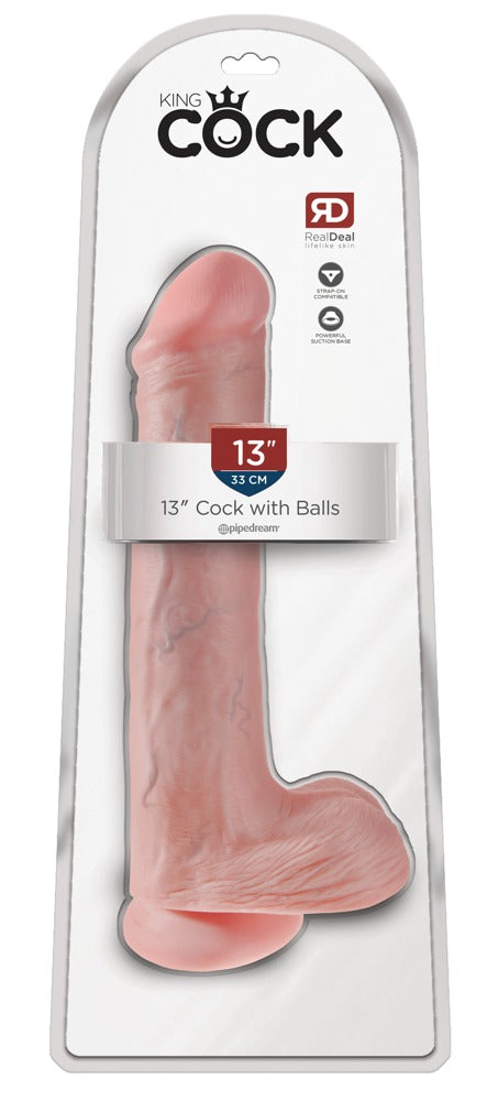 13" Dildo met Ballen - King Cock - SKU: 5446470000
