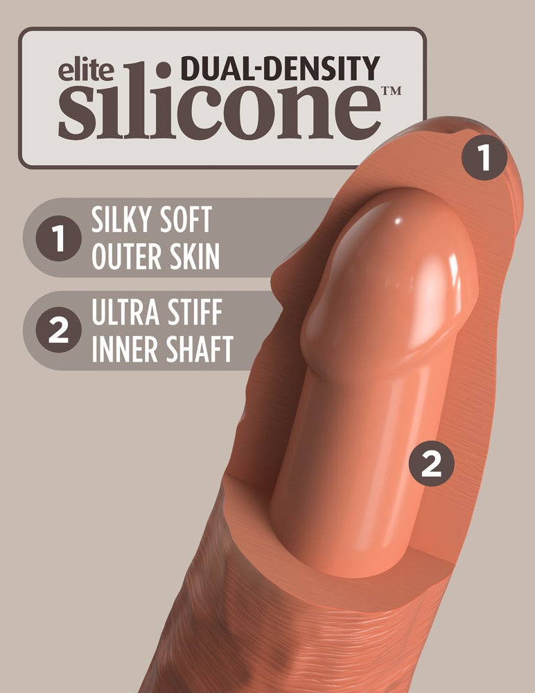 6" Vibrerende + Dubbele Dichtheid Silicone Cock