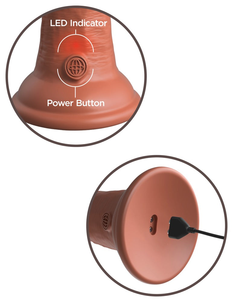 6" Vibrerende + Dubbele Dichtheid Silicone Cock