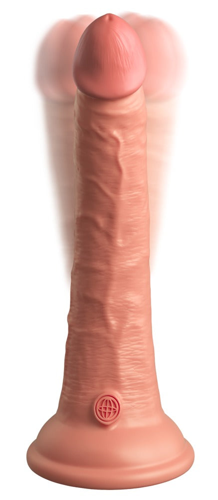 7" Vibrerende + Dubbele Dichtheid Silicone Cock met Afstandsbediening