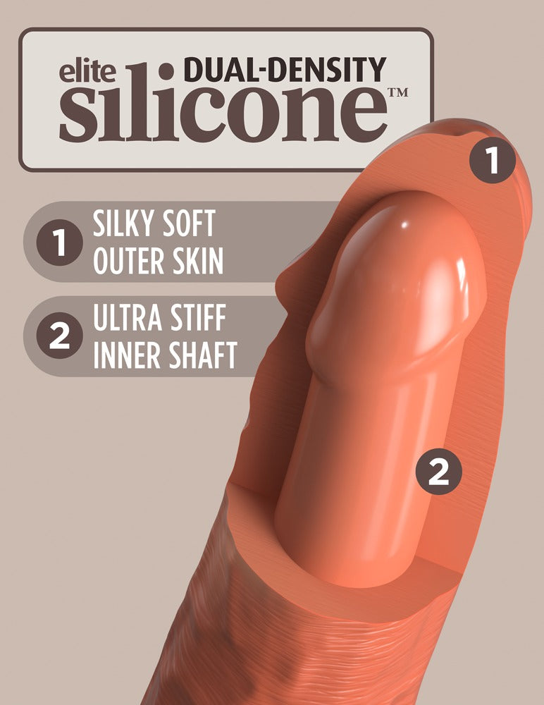 8" Vibrerende + Dubbele Dichtheid Silicone Cock