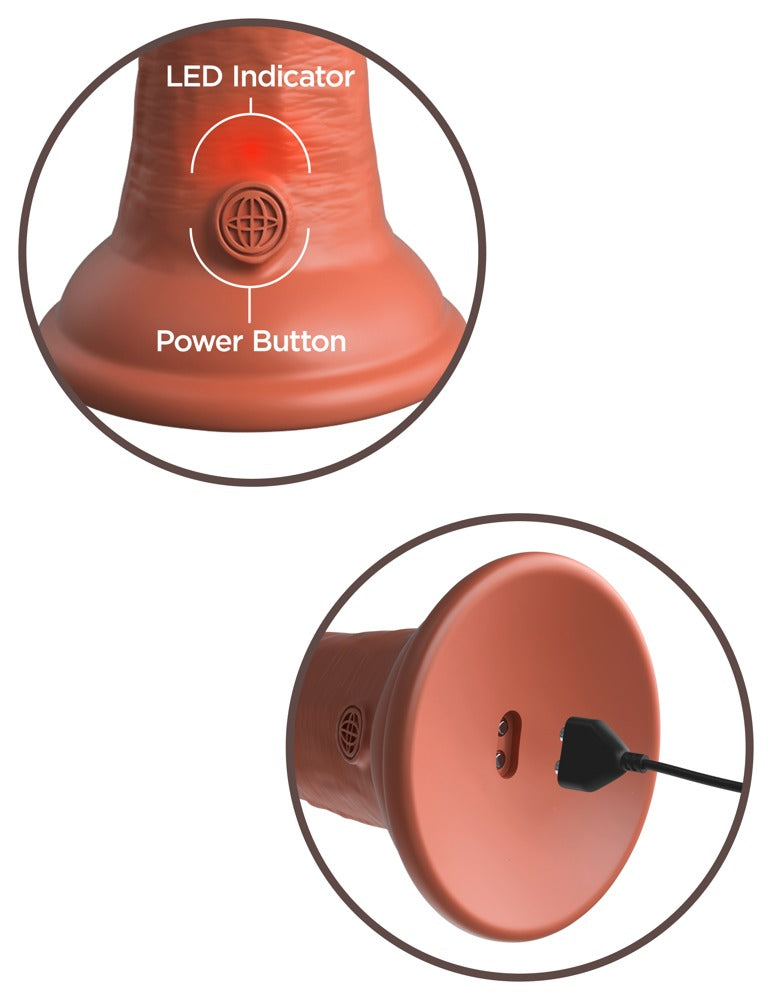 8" Vibrerende + Dubbele Dichtheid Silicone Cock