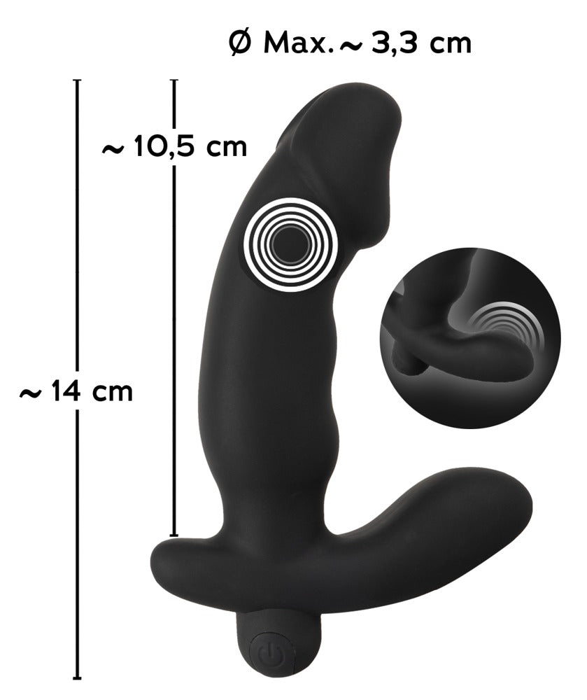 Cock-vormige buttplug met vibratie
