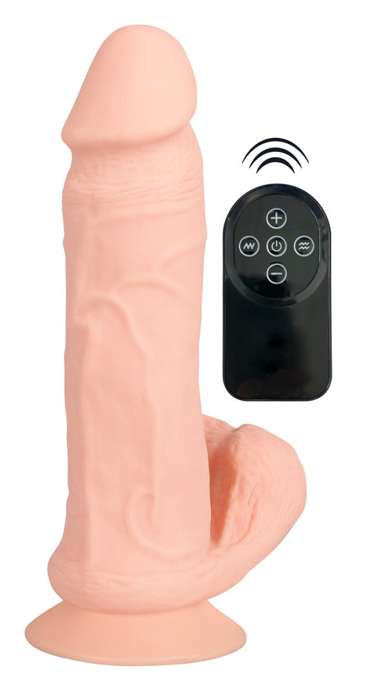 Buigbare RC Vibrator met Ballen - Nature Skin - SKU: 5536700000