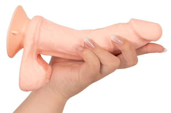 Buigbare RC Vibrator met Ballen - Nature Skin - SKU: 5536700000