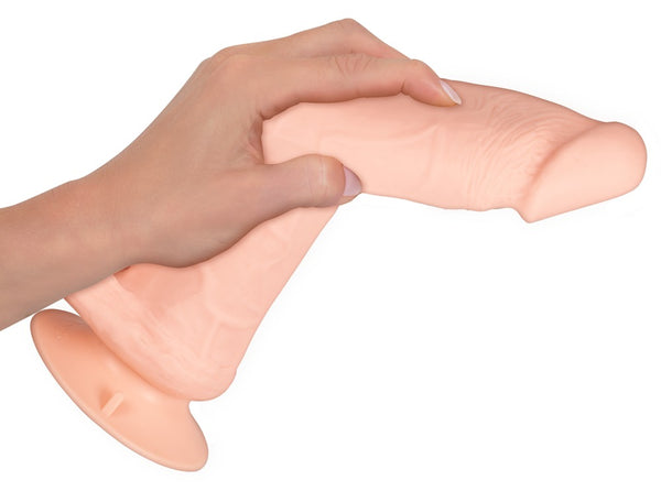 Buigbare RC Vibrator met Ballen - Nature Skin - SKU: 5536700000