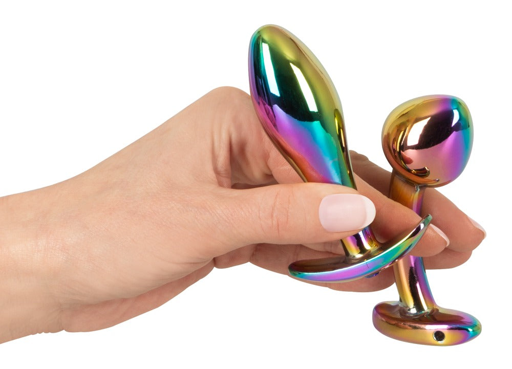 Metalen Butt Plug Set in Regenboog Kleuren