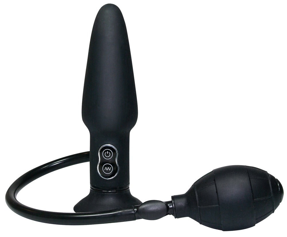 Zwarte vibrerende buttplug