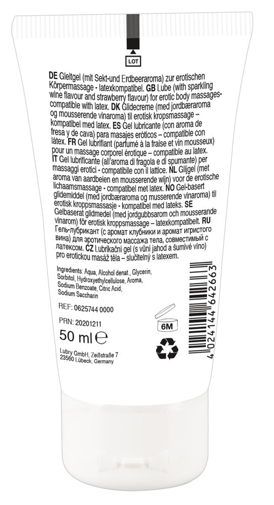 Erotische Massage Gel Sparkling Wine en Aardbei