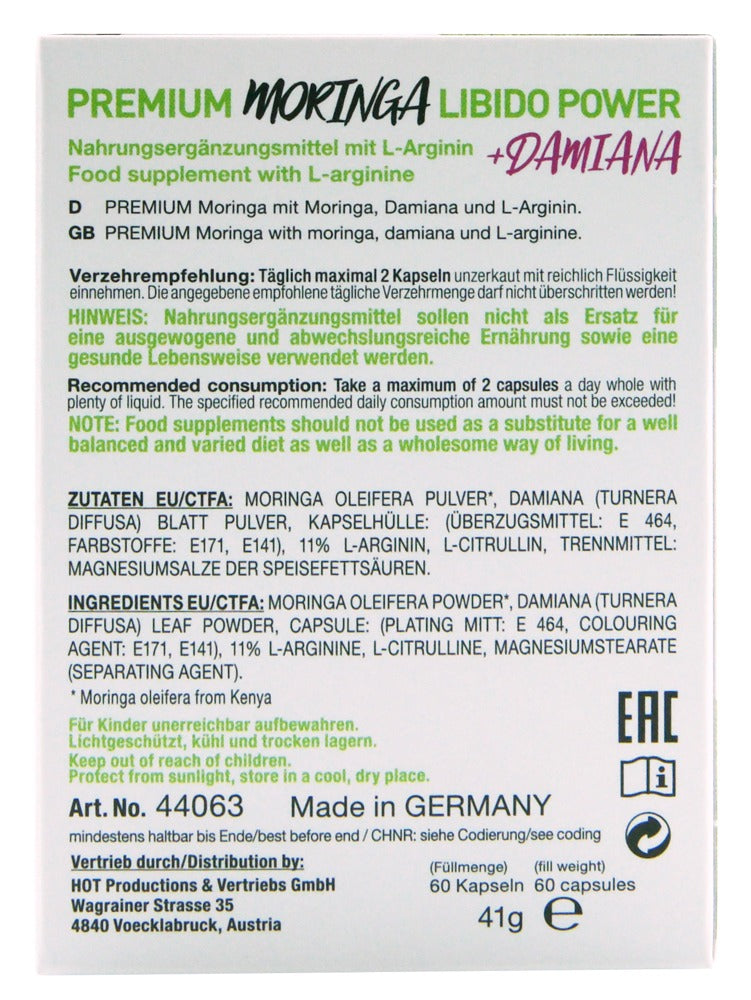 Puur Moringa + Damiana libidokracht