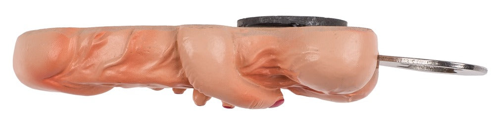 Metalen flesopener Willy + Hand - Flesopener, polyresin, metaal - IntimateRed