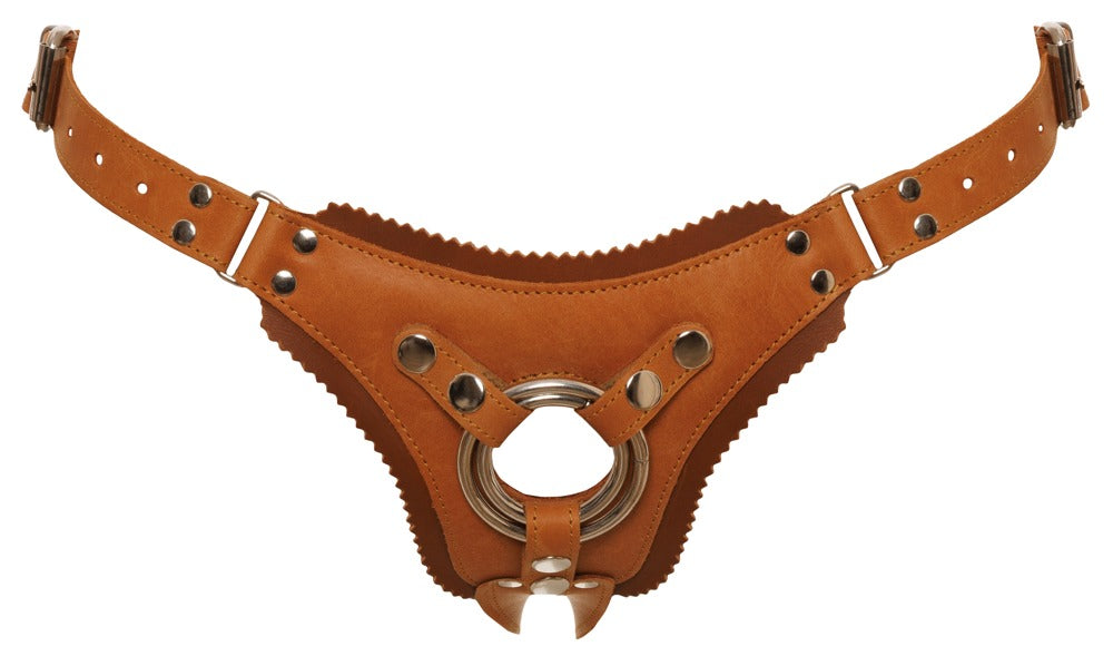 Leren riem-harnas - Strap-on,Lederbuffel,gelooidzonderchroom,metaal - IntimateRed