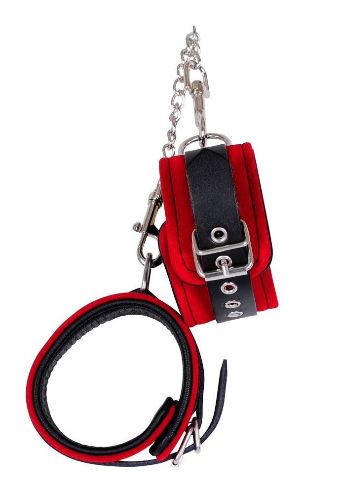 Enkelboeien - Voetboeien,Splitleathersuede - IntimateRed