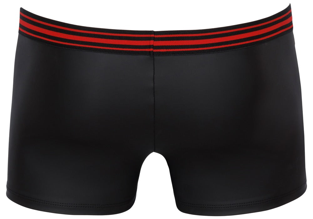 Mannen boxer zwart rood