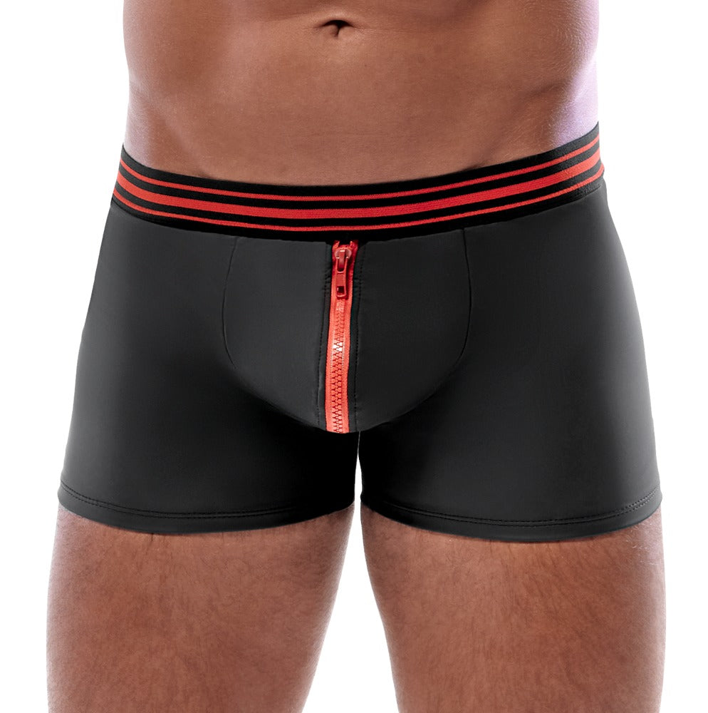 Mannen boxer zwart rood