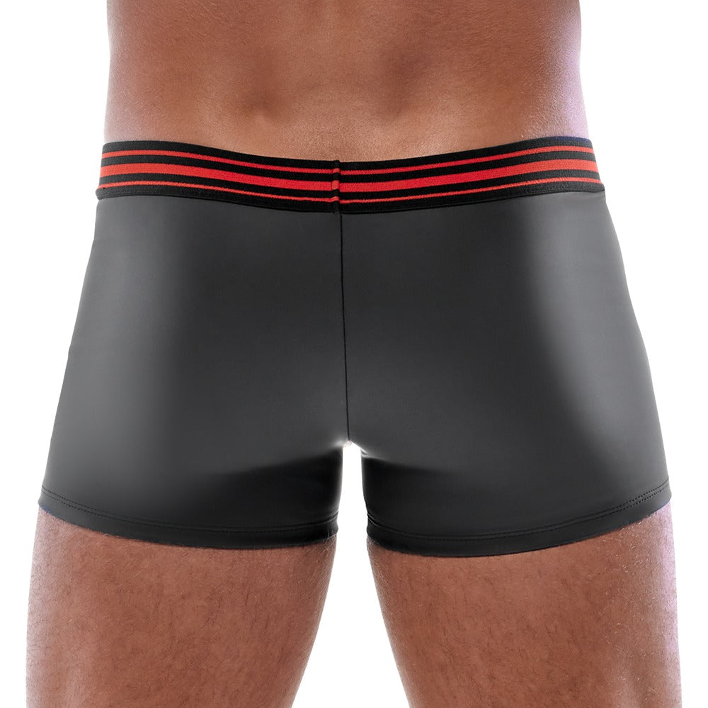Mannen boxer zwart rood