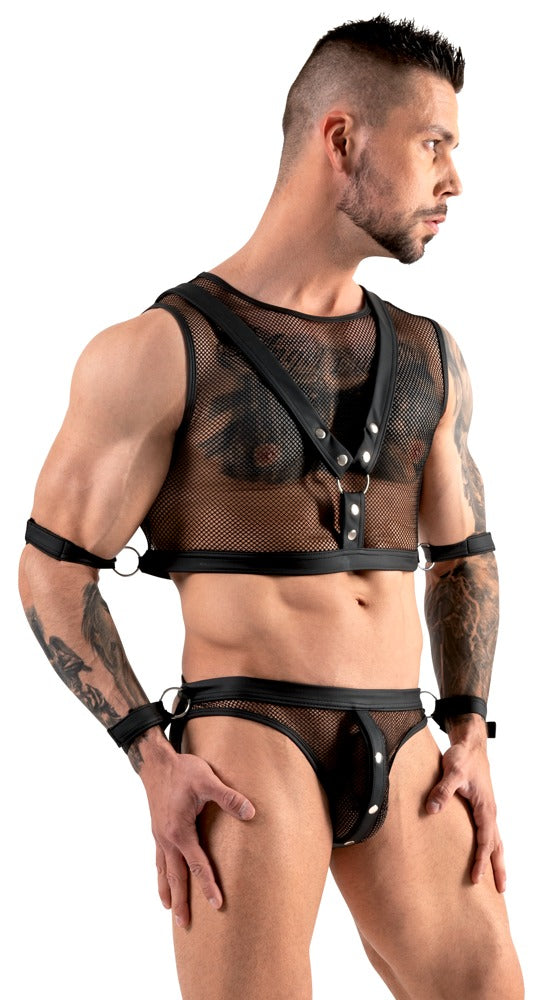 Top en Jock - Top met jock string,mesh,polyamide,spandex,polyester,spandex,Coatingpolyurethaan - IntimateRed