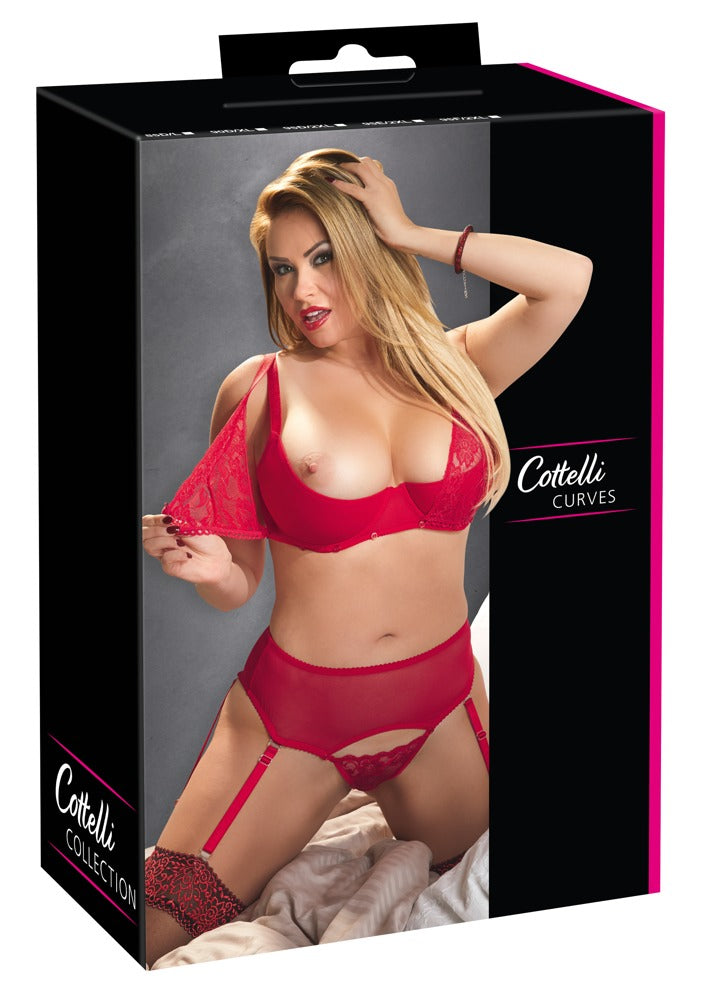 BH en String - Beha-set, polyamide, spandex - IntimateRed