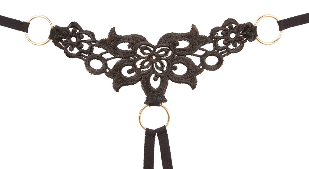 BH en String - Beha Set, polyester, spandex, Borduren/polyester, Koord, polyester - IntimateRed