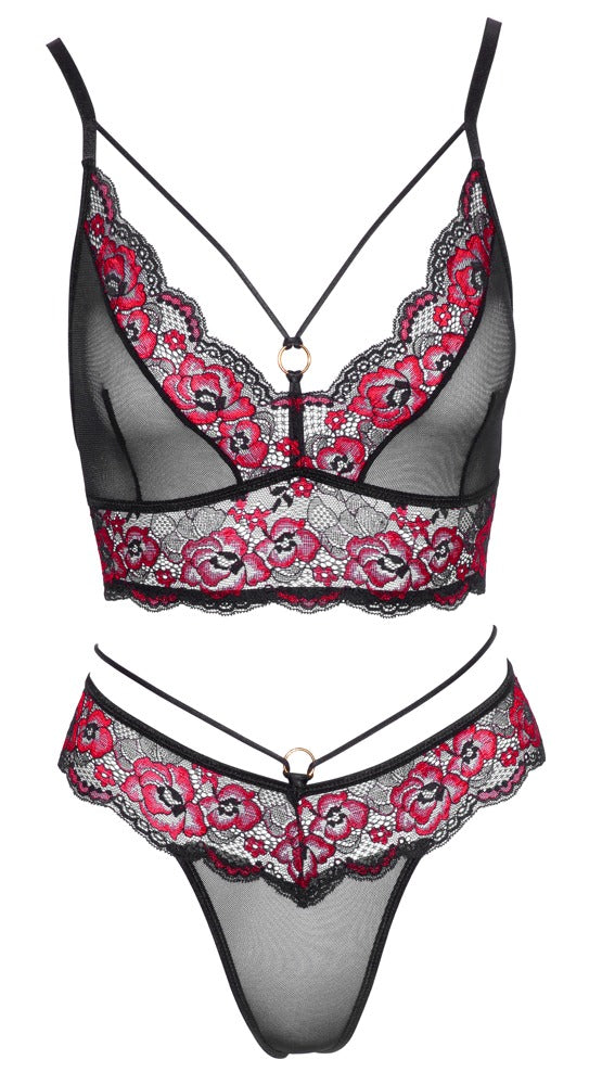 BH en String - Beha-set, polyamide, spandex - IntimateRed