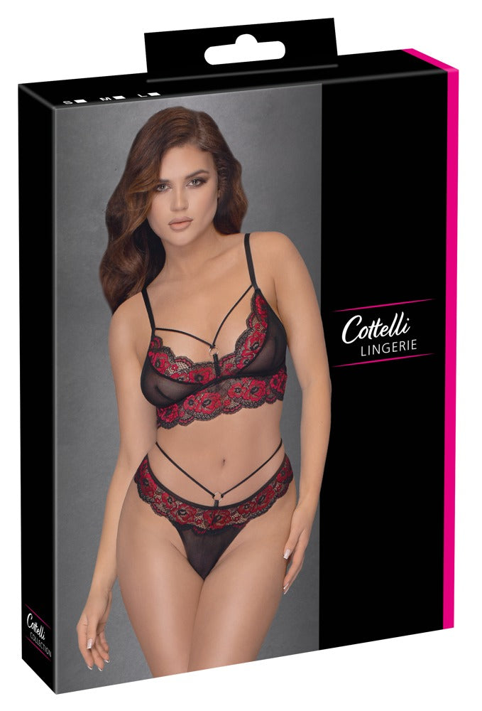BH en String - Beha-set, polyamide, spandex - IntimateRed
