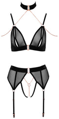 BH en jarretelslip - BH-set, polyamide, spandex - IntimateRed