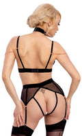 BH en jarretelslip - BH-set, polyamide, spandex - IntimateRed