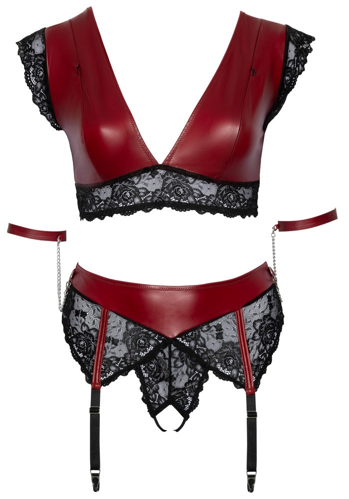 Stel in - Beha Set,polyester,spandex,kantpolyamide,spandex - IntimateRed