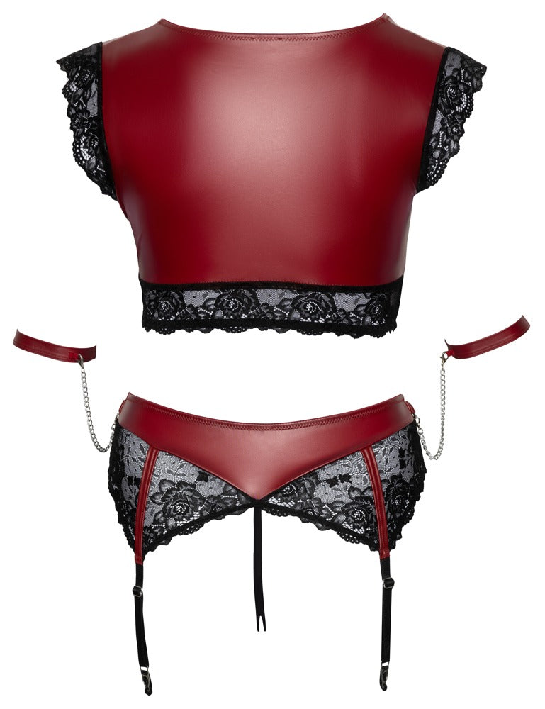 Stel in - Beha Set,polyester,spandex,kantpolyamide,spandex - IntimateRed