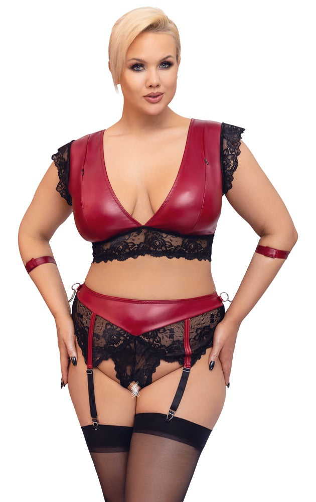 Stel in - Beha Set,polyester,spandex,kantpolyamide,spandex - IntimateRed