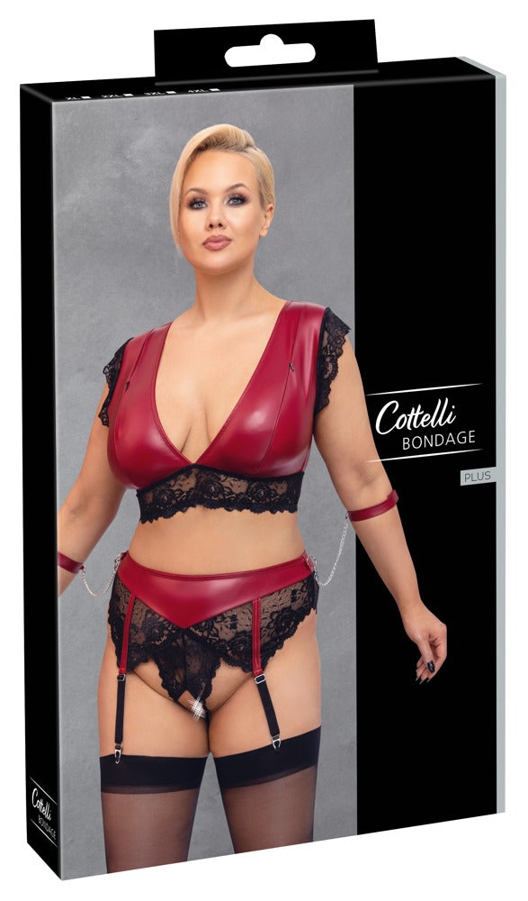 Stel in - Beha Set,polyester,spandex,kantpolyamide,spandex - IntimateRed