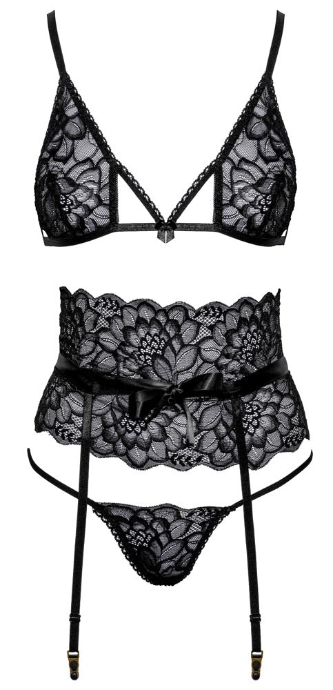 Stel in - Beha-set, polyamide, spandex - IntimateRed