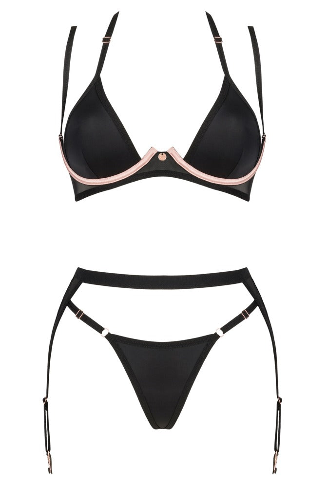 Set Selinne - Bh-set,Bhandthong,polyamide,spandex,jarretelgordel,polyamide,spandex - IntimateRed